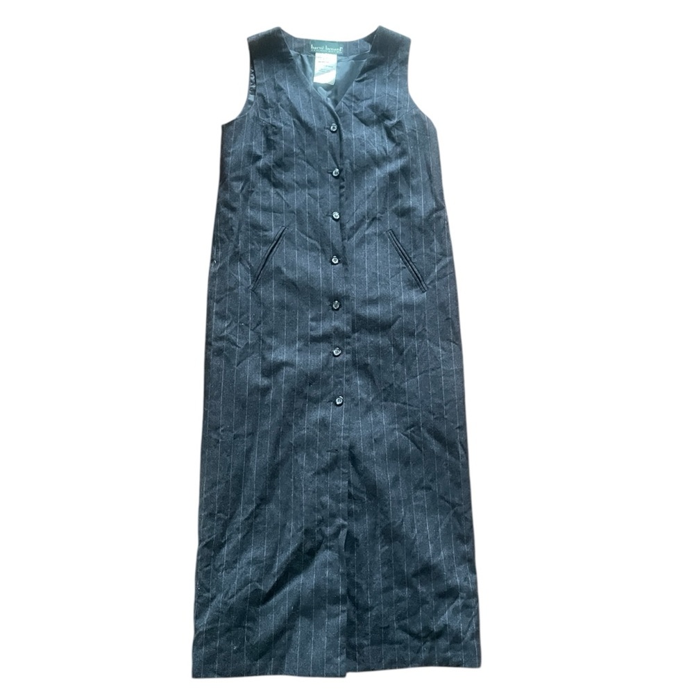 Have Bernard 1990s Sleeveless wool Pinstripe vest dress